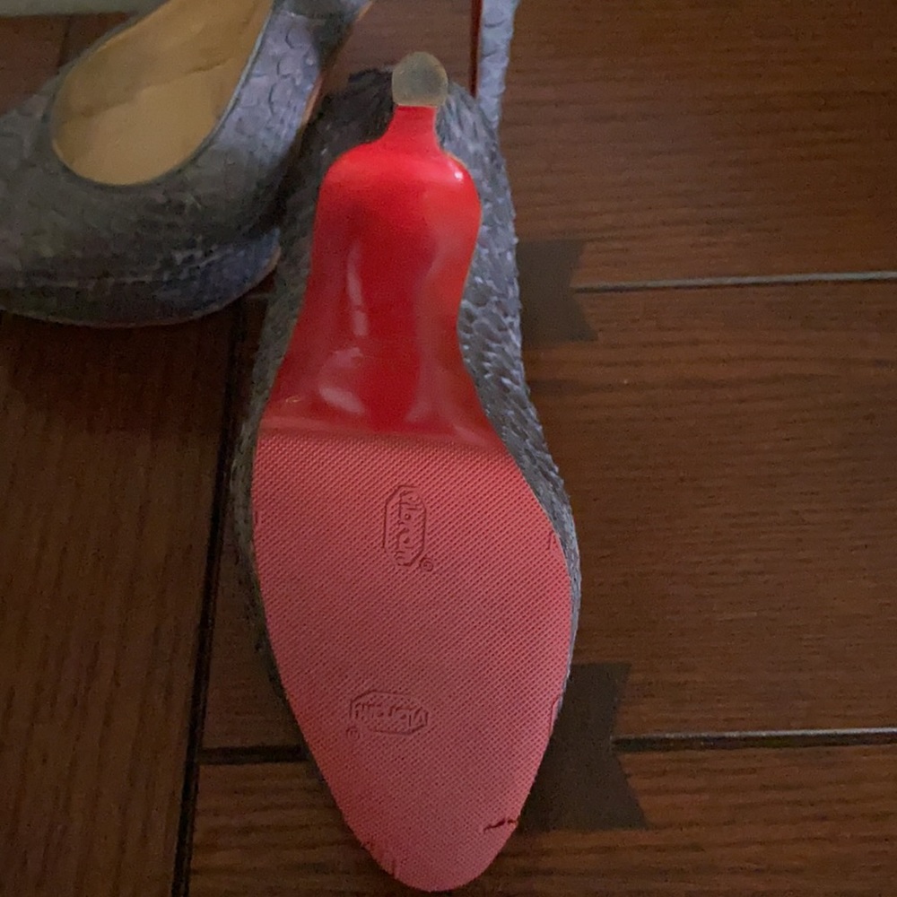 Bianca, Gray Python Christian Lounoutin Size 37 - image 3